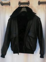 Blouson cuir type Aviateur,années 80.Avec doublure intérieur