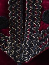 Ensemble tailleur baroque en velours bordeaux 70's 80's 
