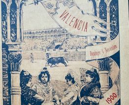 Exceptionnelle Affiche ancienne Corrida 1900 Valencia
