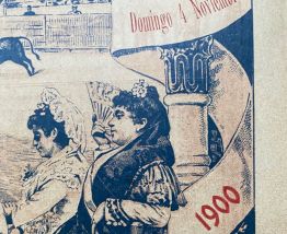 Exceptionnelle Affiche ancienne Corrida 1900 Valencia