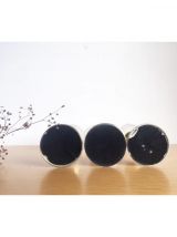 Trio de bougeoirs fleurs en laiton et verre vintage 