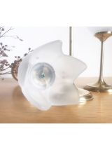 Trio de bougeoirs fleurs en laiton et verre vintage 