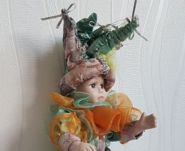 ancienne poupée arlequin