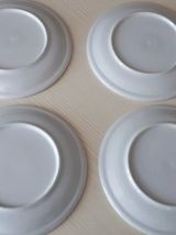 4 assiettes dessert vintage jaune Rössler