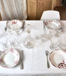 6 assiettes fleuries creuses