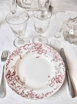  2 Assiettes creuses fleuries