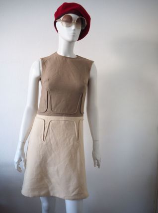 Robe trapèze Mod Swinging London pure laine vintage 60's