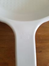 Grand poêle vision corning france - vintage en verre blanc