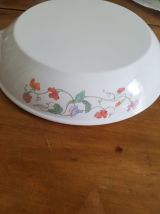 Grand poêle vision corning france - vintage en verre blanc