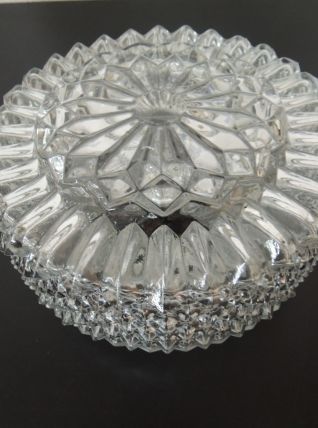 Plafonnier verre en pointes de diamant