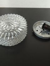 Plafonnier verre en pointes de diamant
