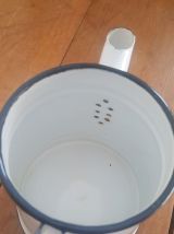 Ancienne cafetière émaillée - Motifs oies - vintage 60's