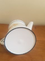 Ancienne cafetière émaillée - Motifs oies - vintage 60's