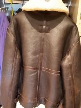 Blouson d'aviateur cuir et mouton
