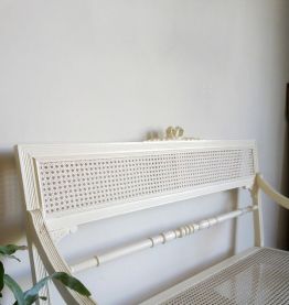 Banquette vintage style Louis XVI Cannage