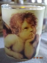 3 petits photophores romantiques anges verre