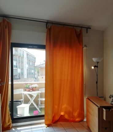 Rideaux orange x4