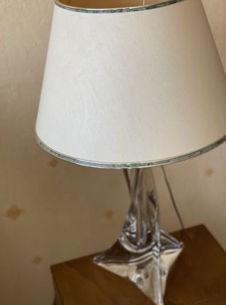 pied de lampe en cristal Saint-Louis 1950