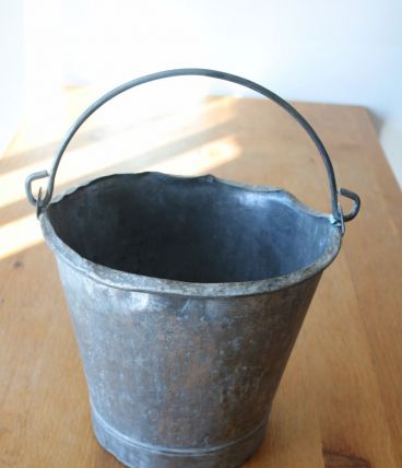 Seau acier galvanisé zinc années 60/70