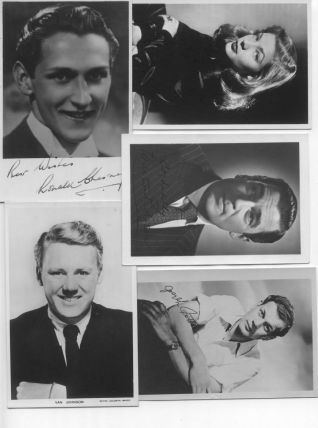 collection de cartes vintage avec les stars de Hollywood