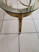 Table basse vintage en laiton