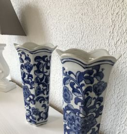 2 magnifiques vases bleu de delft