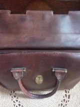 Ancien sac d'instituteur en cuir (Années 60)