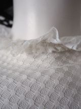 Chemisier col victorien froufrous dentelle rococo vintage 70