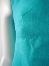 Petite blouse babydoll col Claudine turquoise pastel 60's