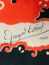 Echarpe vintage Jacques Estérel en soie 70's