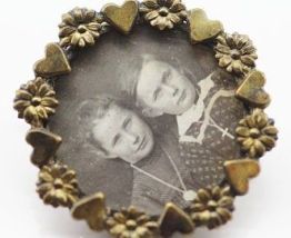 ancienne broche porte photo