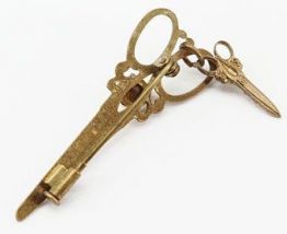 broche ciseaux ancienne
