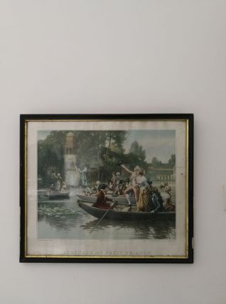 Cadre typogravure '' Sérénade au petit TRIANON '' 