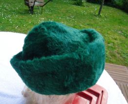 Chapeau bombe vert en feutre année 1953