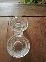 Ancienne salière et poivrière en verre 