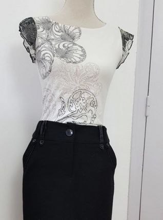 Jupe courte vintage  MAILLE DESIGN T38 TBétat