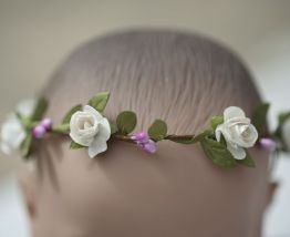 Couronne de fleurs bébé