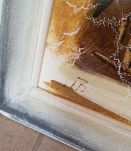 Lot de deux toiles de peintures anciennes / vintage