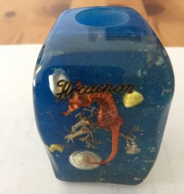 Inclusion en résine Hyppocampe année 70/80