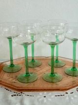 6 verres à vin d'Alsace verres à pied , verres ballon
