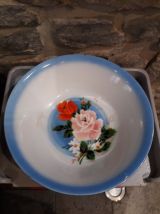 Très grande bassine / plat en tôle émaillée 