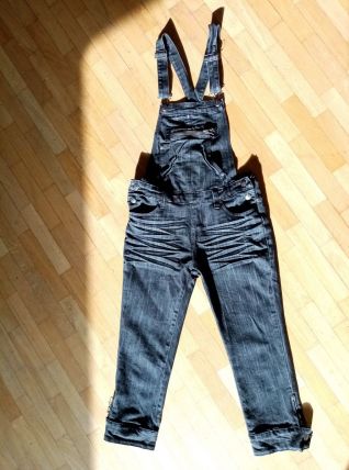 Salopette femme S en jeans bleu foncé