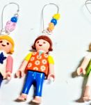 Boucles d'oreilles Playmobil/argenté/blanc/jaune/bleu/vert