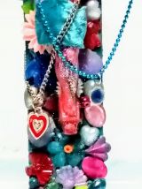 Croix de Jésus en bois à poser, bohème, kitsch