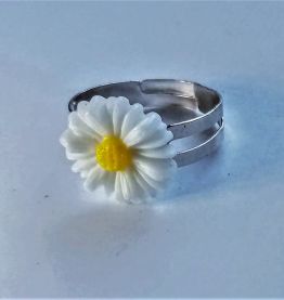Parure enfant, bague réglable et boucle d'oreilles