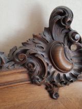 lit ancien  bois placage acajou
