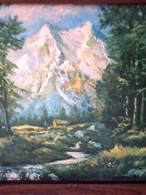 Tableau paysage montagne 