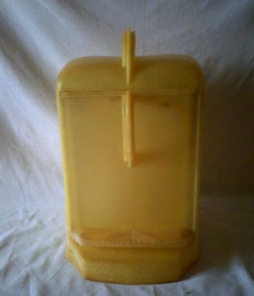 Poubelle jaune vintage
