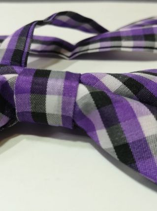 Nœud papillon rustique violet