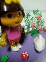 Bougeoir d'anniversaire Dora, Exploratrice, bougie chiffre